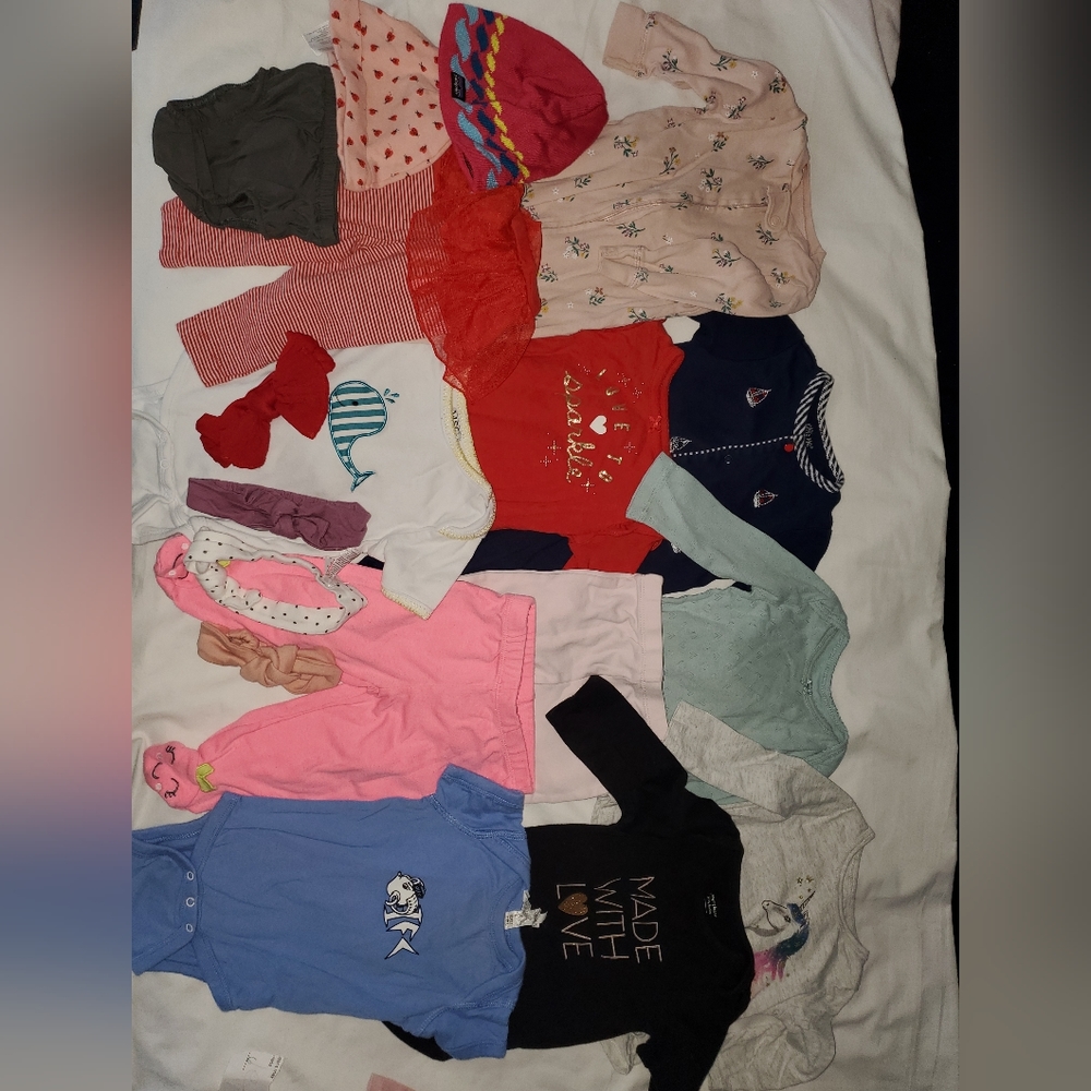: * 43pc baby girl clothes lot sz 3m , 3-6months &  SZ 6m  MONTHS - Picture 5 of 5